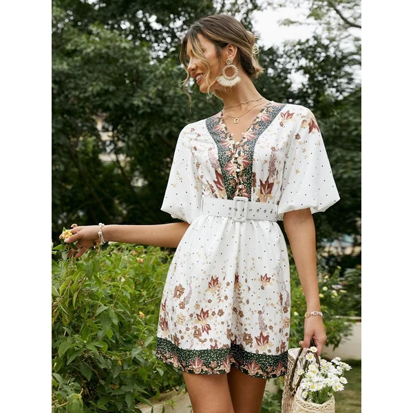 Robe D’Été Blanche Hippie