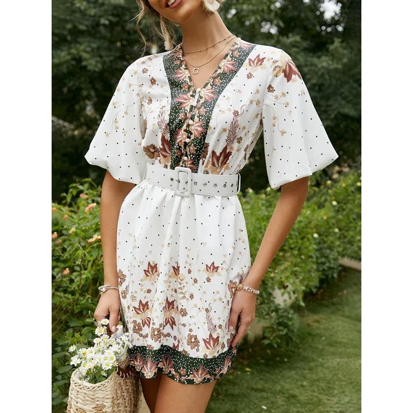 Robe D’Été Blanche Hippie