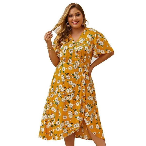 Robe Grande Taille Fashion Fleurie