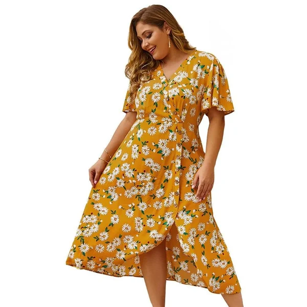 Robe Grande Taille Fashion Fleurie