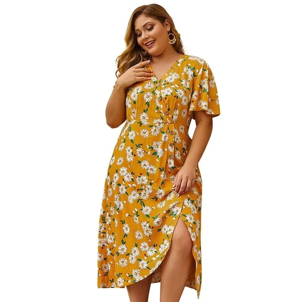 Robe Grande Taille Fashion Fleurie