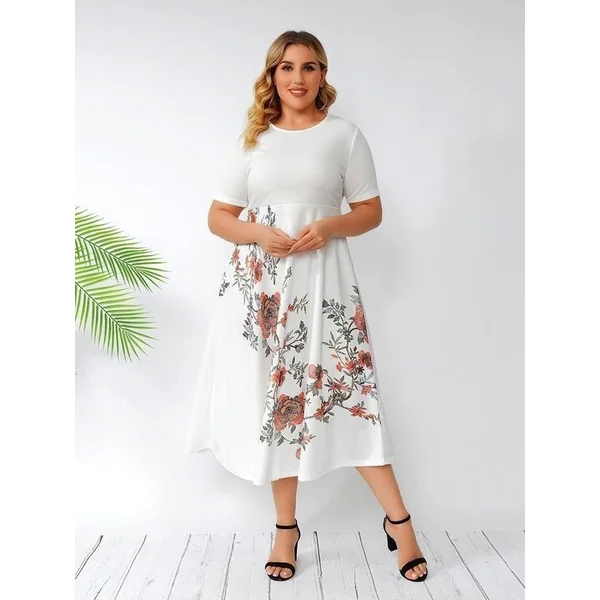Robe Grande Taille Imprimé Floral