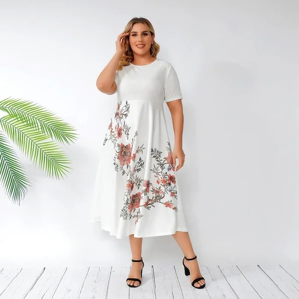 Robe Grande Taille Imprimé Floral
