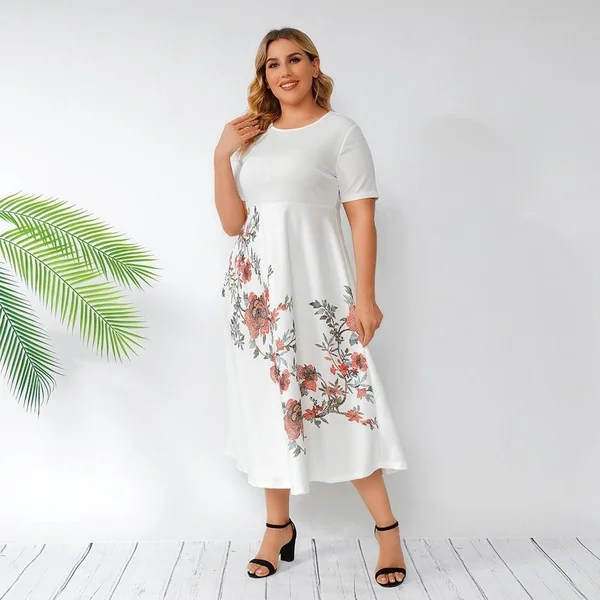 Robe Grande Taille Imprimé Floral