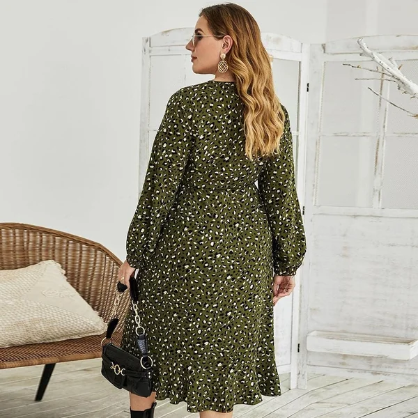 Robe Grande Taille Panthère Blanche