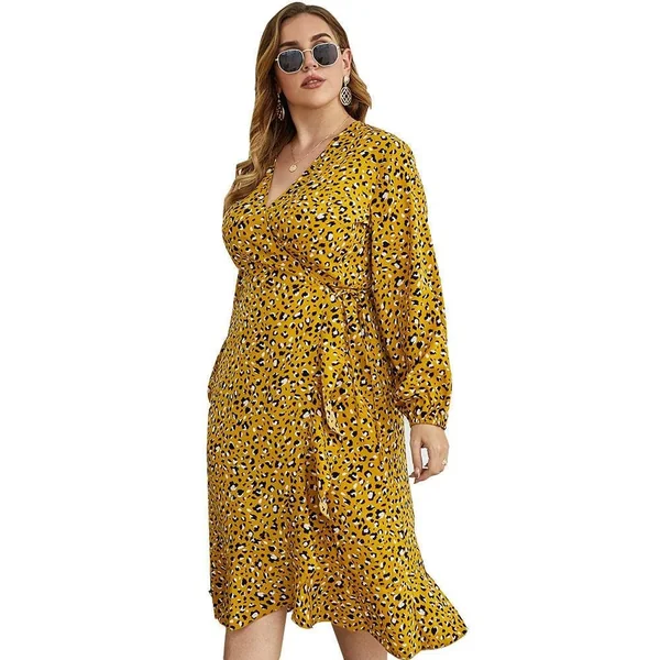 Robe Grande Taille Panthère Blanche