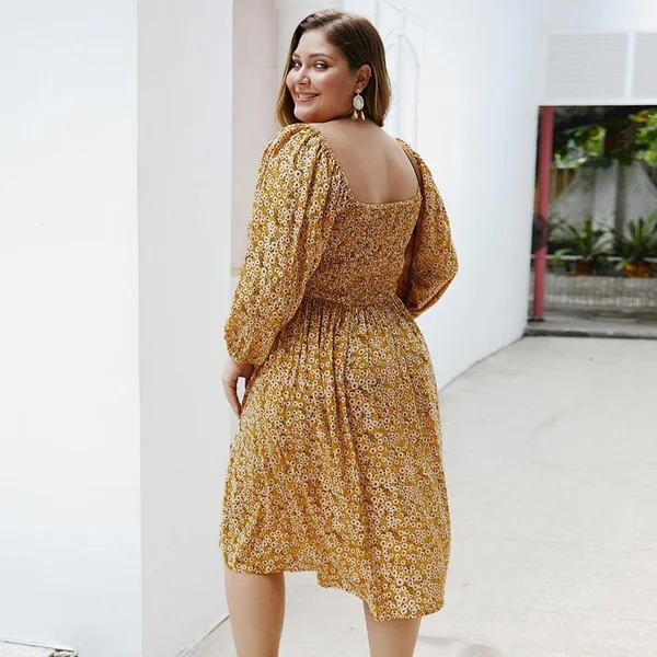 Robe Grande Taille Petit Tournesol