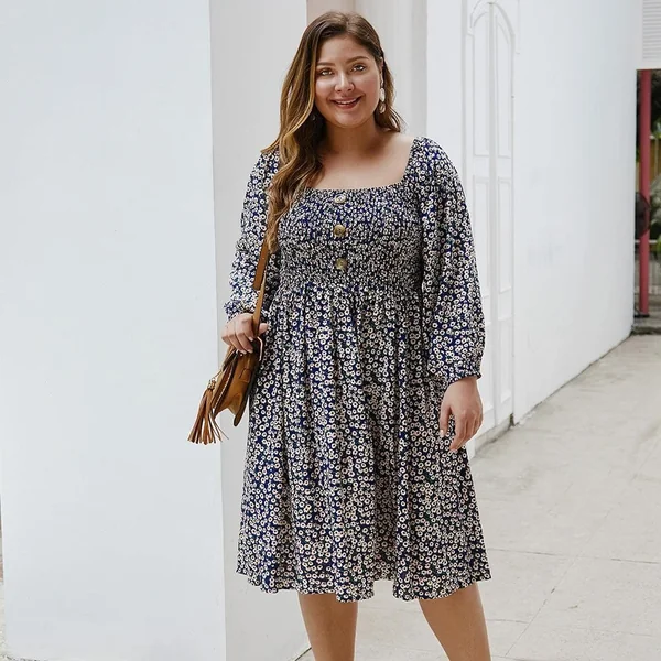 Robe Grande Taille Petit Tournesol