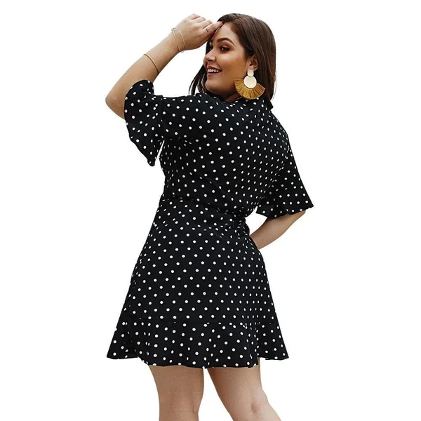Robe Grande Taille Simple Col en V