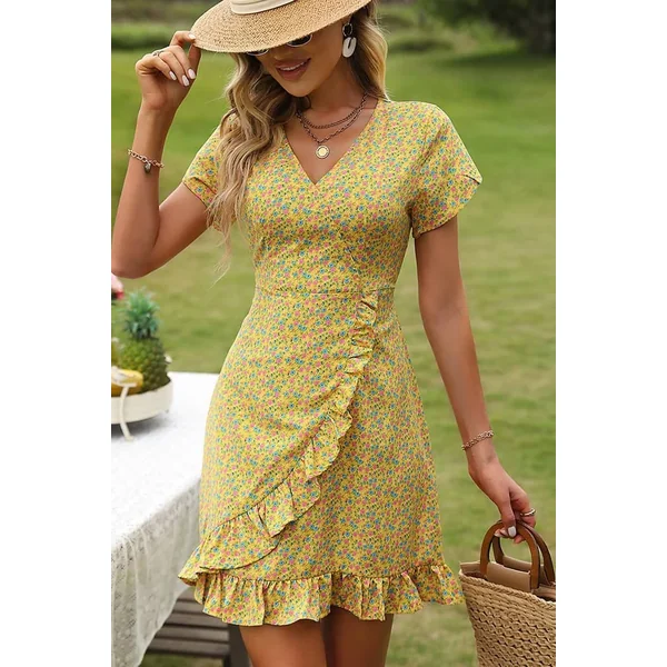 Robe Jaune Champêtre Pour Mariage