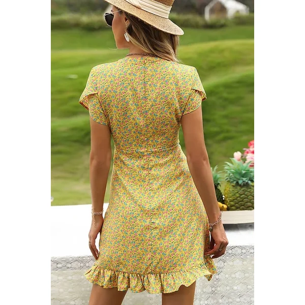Robe Jaune Champêtre Pour Mariage