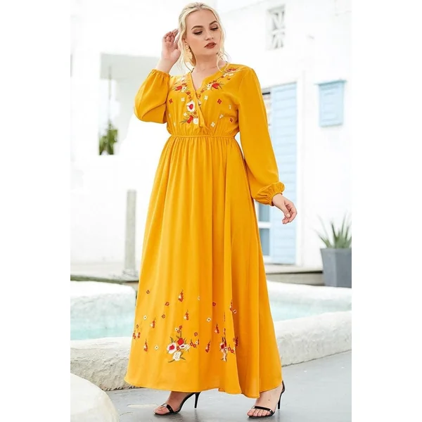Robe Jaune Rétro