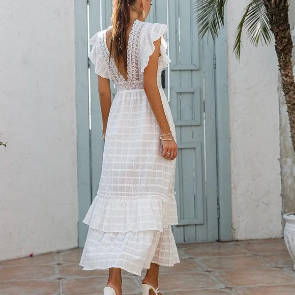 Robe Longue Blanche Bohème Chic