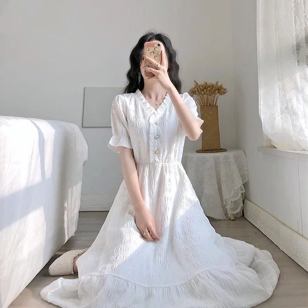Robe Longue Blanche Bohémienne
