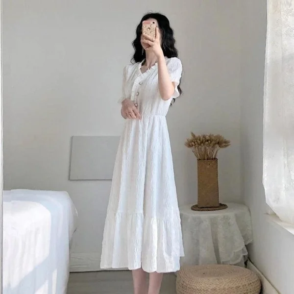 Robe Longue Blanche Bohémienne