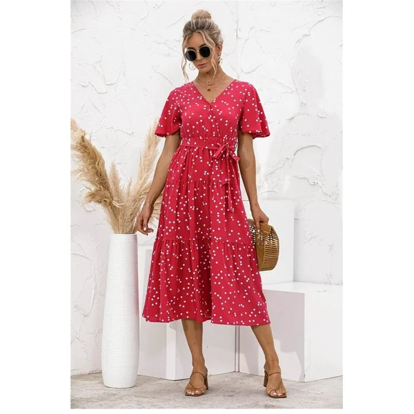 Robe Longue Bohème A Pois