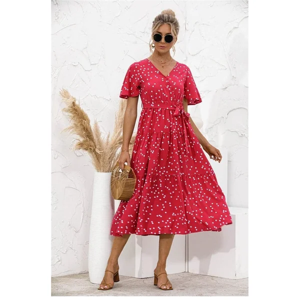 Robe Longue Bohème A Pois
