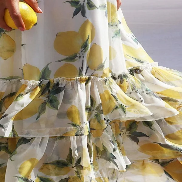 Robe Longue Bohème Blanche Et Jaune