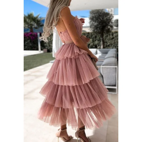 Robe Longue Bohème Ivoire à Volants – Nine