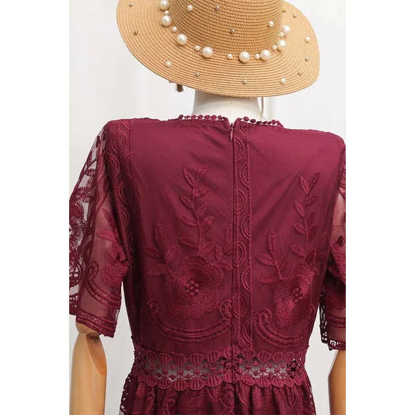 Robe Longue Bohème Noire en Dentelle – Hanaé