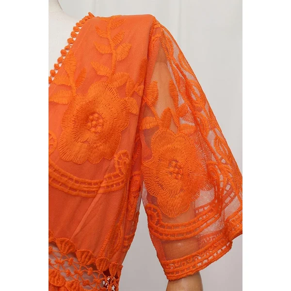 Robe Longue Bohème Noire en Dentelle – Hanaé