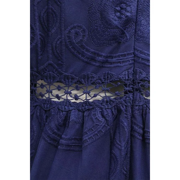 Robe Longue Bohème Noire en Dentelle – Hanaé