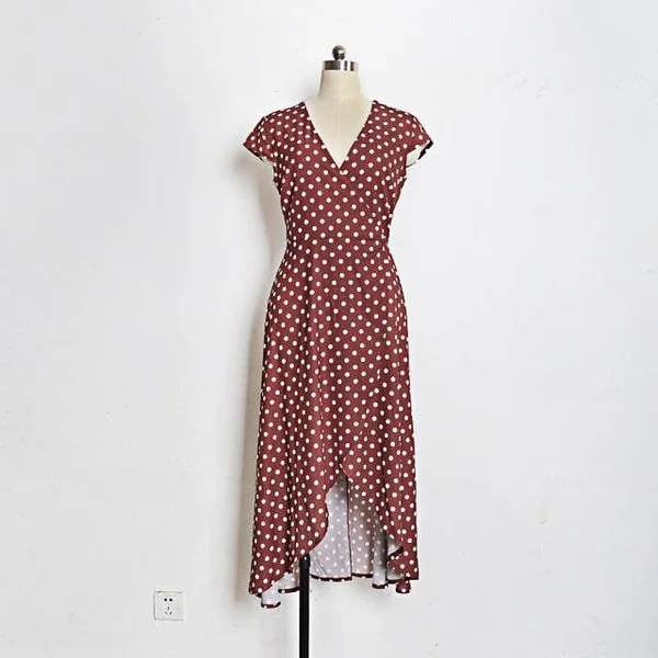 Robe Longue Bohème Pois