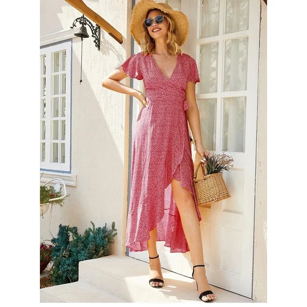 Robe Longue Bohème Pois