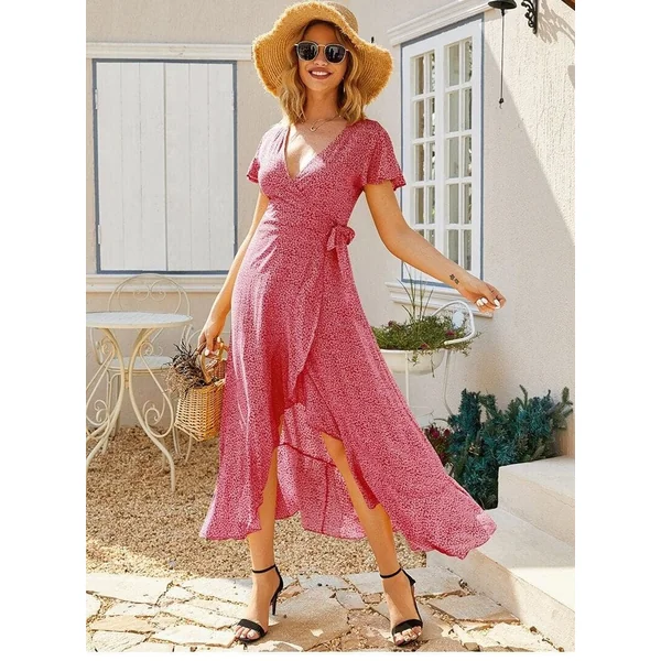 Robe Longue Bohème Pois