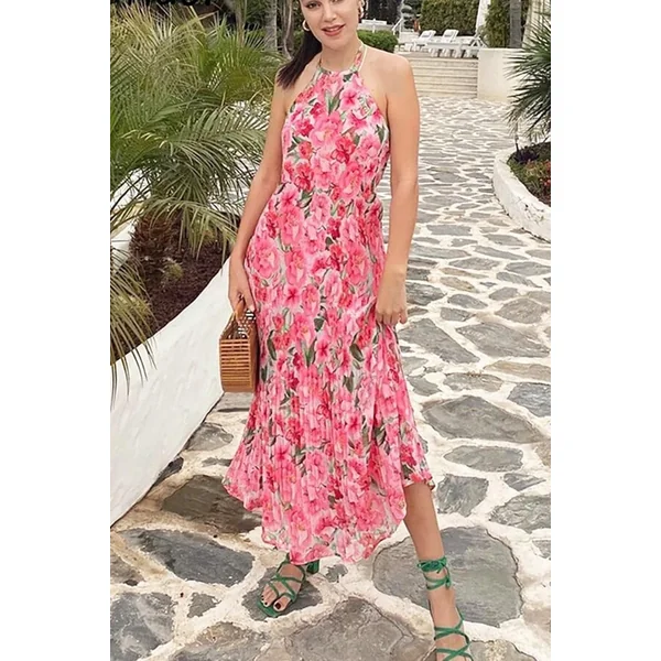 Robe Longue Bohème Rose – Ophélie