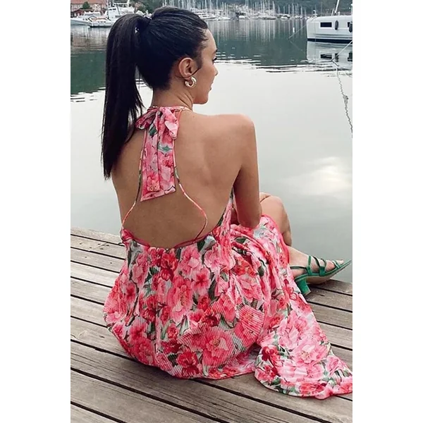 Robe Longue Bohème Rose – Ophélie