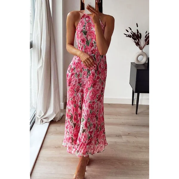 Robe Longue Bohème Rose – Ophélie