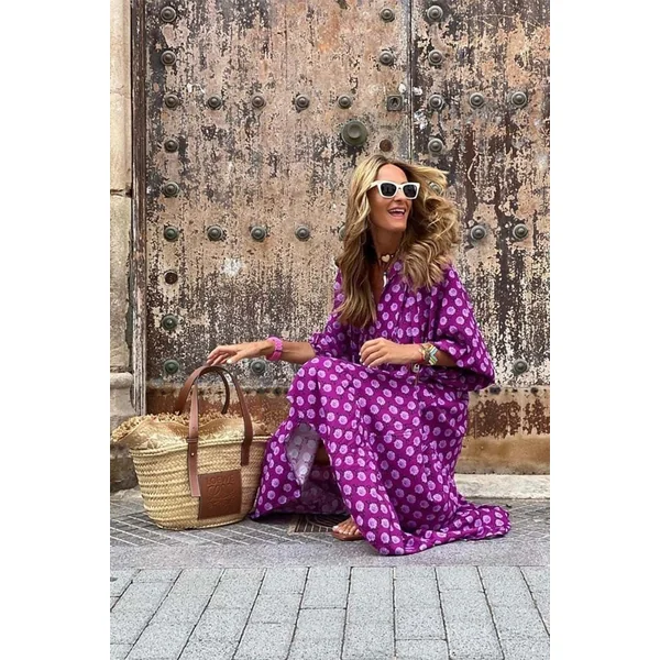 Robe Longue Bohème Violette – Garance
