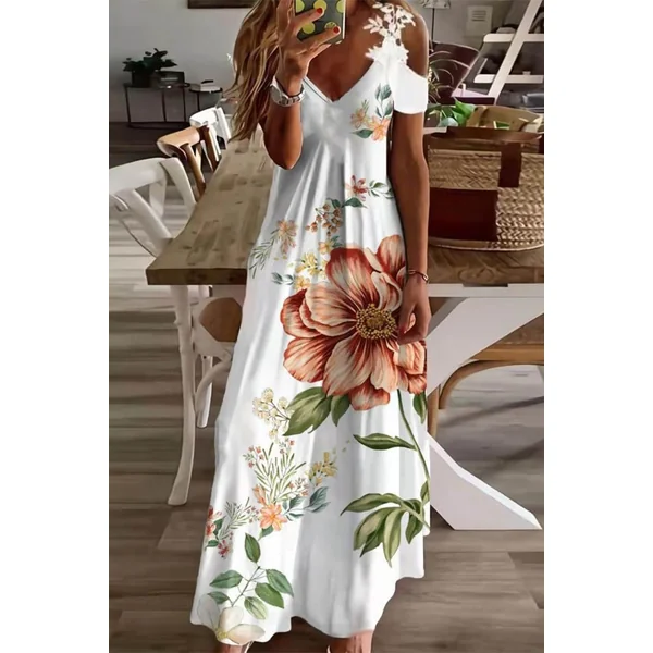 Robe Longue Bohème à Fleurs – Sélène
