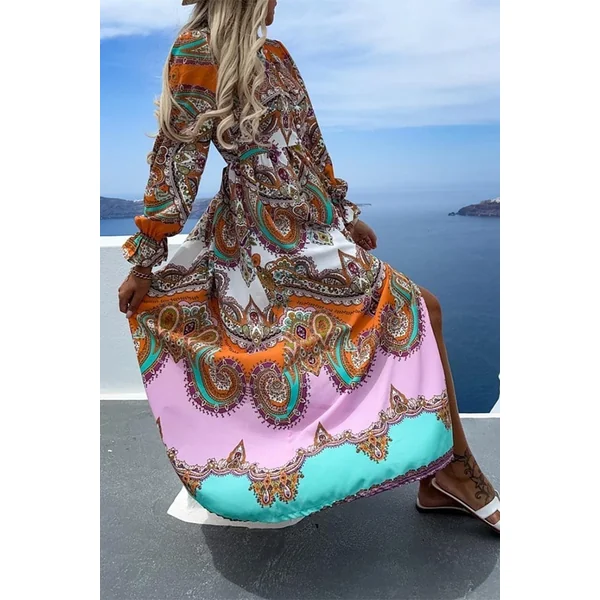 Robe Longue Bohème à Manches Longues – Elena
