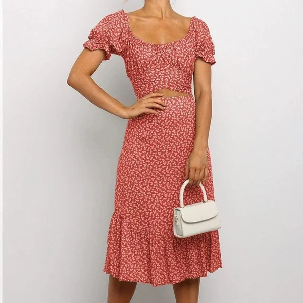 Robe longue bohème à volants