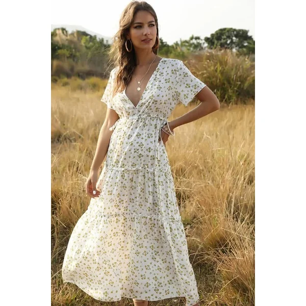 Robe Longue Champêtre Vintage