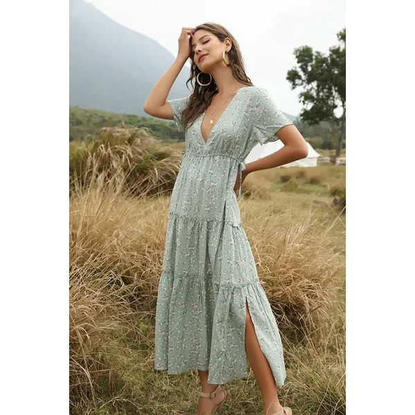 Robe Longue Champêtre Vintage
