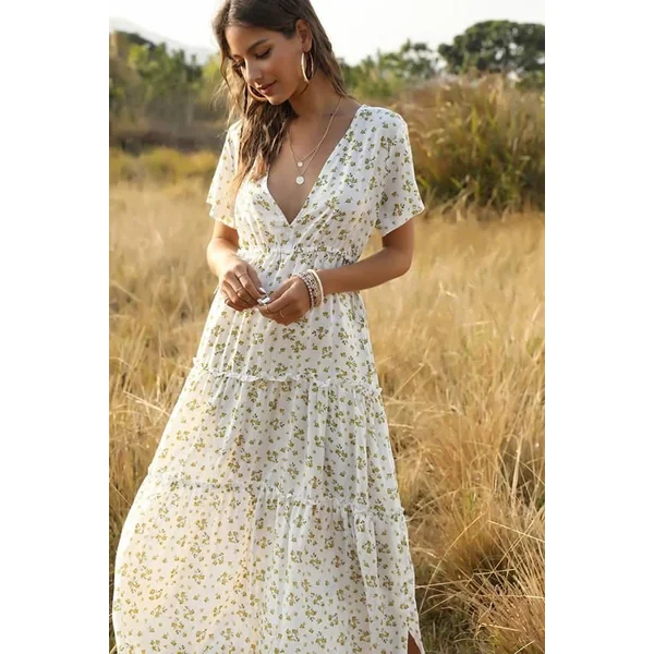Robe Longue Champêtre Vintage