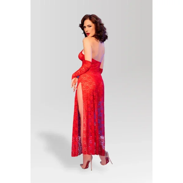 Robe longue dentelle CR4853