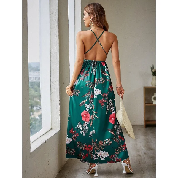 Robe Longue D’Été Bohème Verte