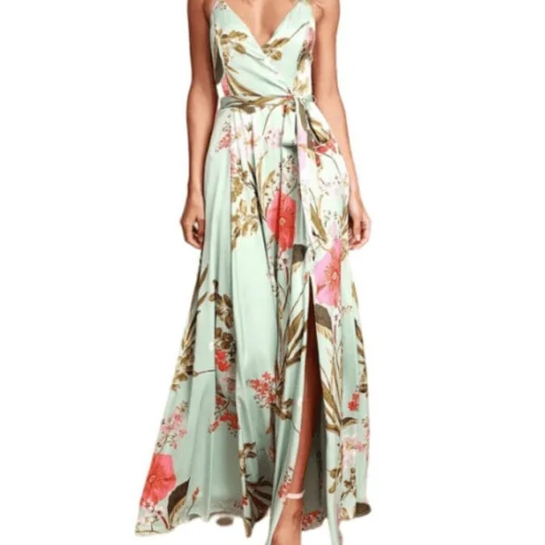 Robe Longue D’Été Bohème Verte