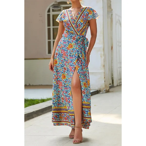 Robe Longue Effet Bohème – Gigi