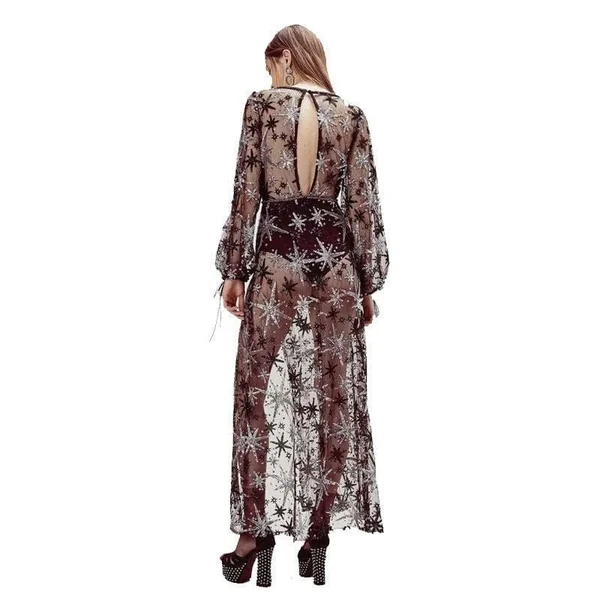 Robe Longue En Dentelle Pour Femme