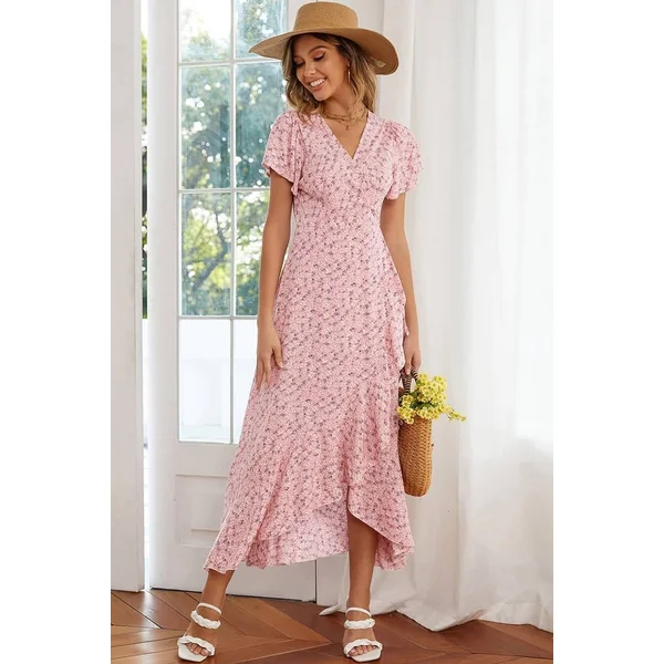 Robe Longue Femme Champêtre Petite Fleur