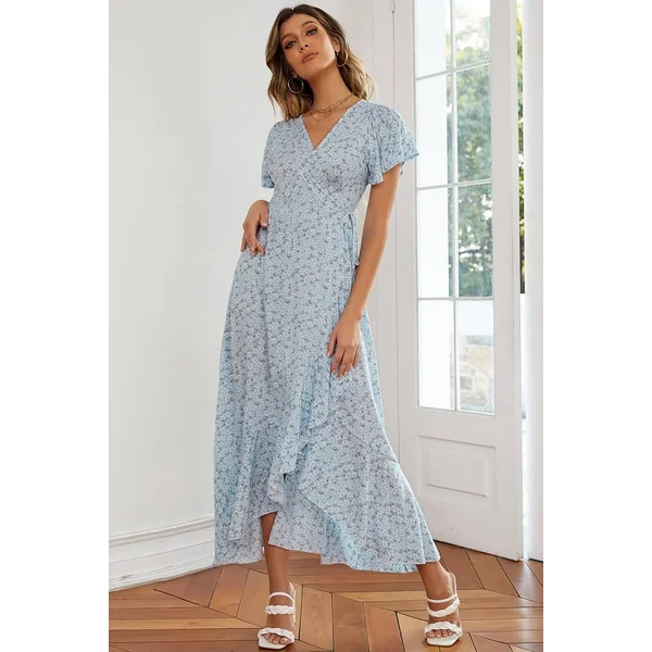 Robe Longue Femme Champêtre Petite Fleur