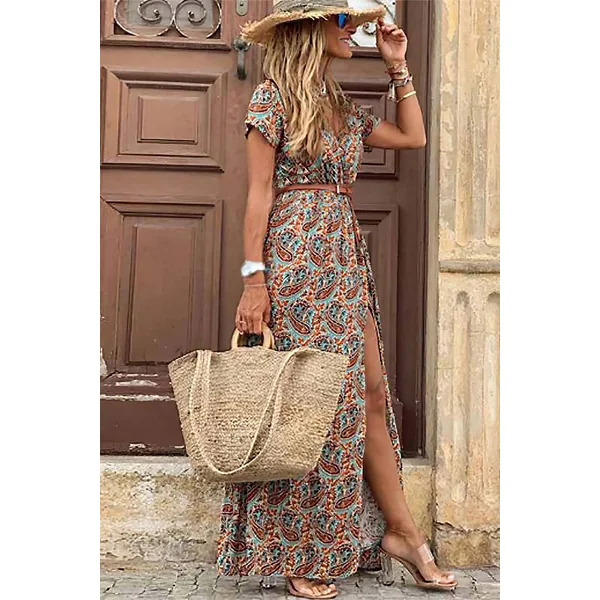 Robe Longue Fendue Bohème – Aimée
