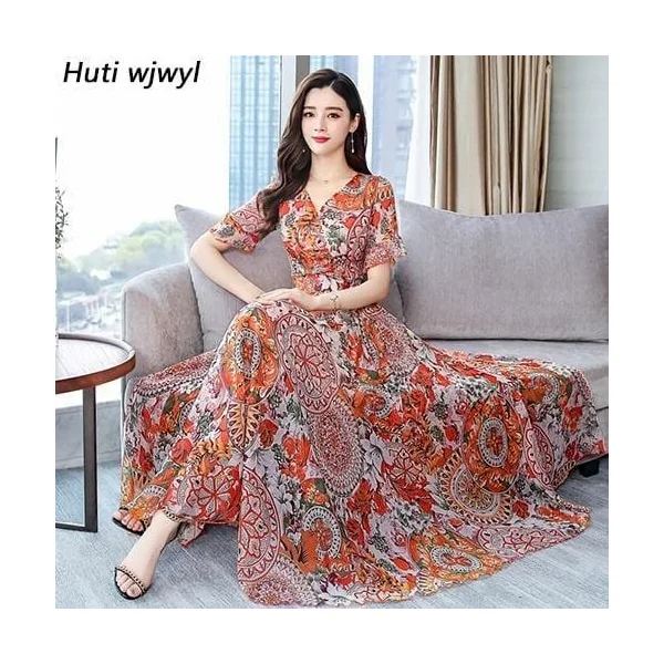 Robe Longue Fleurie Bohème
