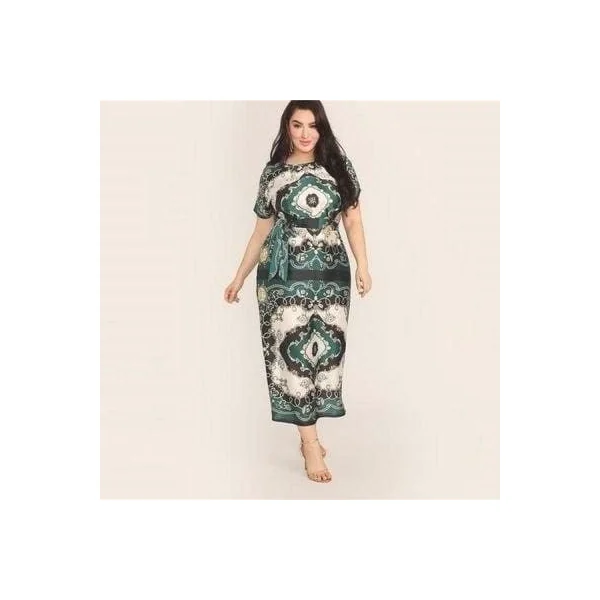 Robe longue grande taille style bohème