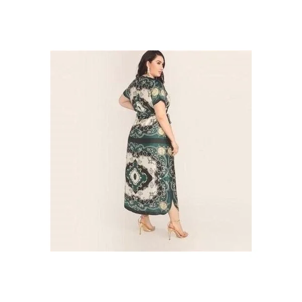 Robe longue grande taille style bohème
